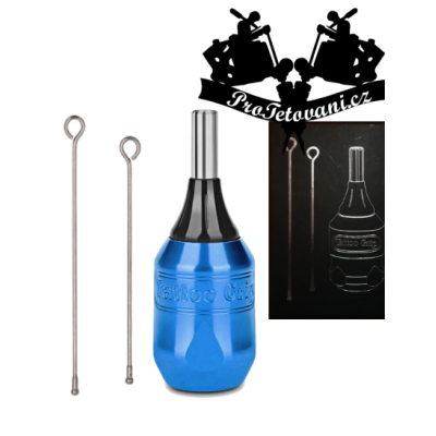 Tetovací grip na cartridge Ameno BLUE a táhla