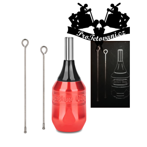 Tetovací grip na cartridge Ameno RED a táhla