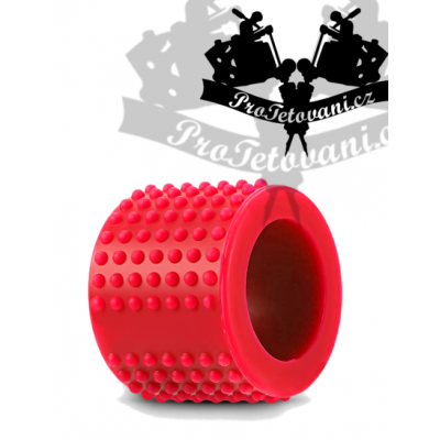 Silikonový potah na grip s masážním vroubkováním red