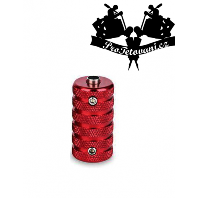 Tetovací grip a tubus protiskluzový 25 mm red