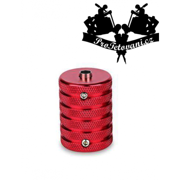 Tetovací grip a tubus protiskluzový 35 mm red