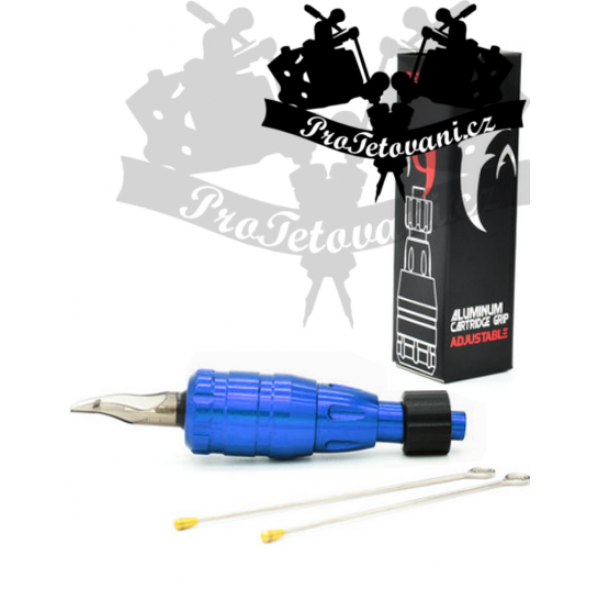 Tetovací grip na cartridge FANG PREMIUM BLUE