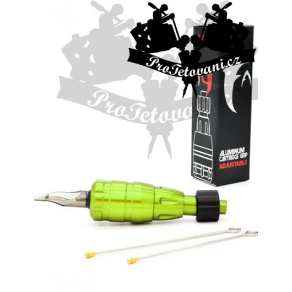 Tetovací grip na cartridge FANG PREMIUM GREEN