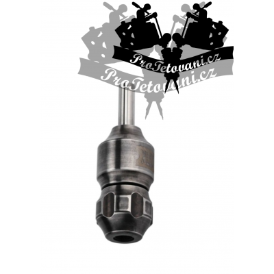 Tetovací grip s tubusem Machine Steel Grey