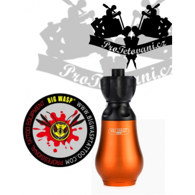Vysoce odolný tetovací grip BIGWASP ORANGE na tetovací cartridge 