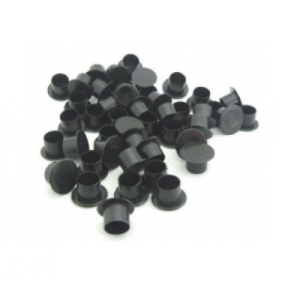 Kalíšky na tetovací barvu 14 mm s ploškou černé