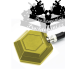 Vysoce odolný tetovací pedál HEXAGON GOLD a kabeláž