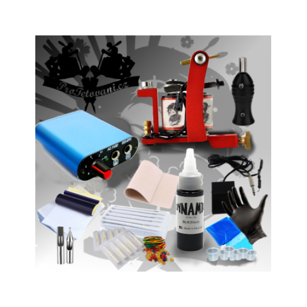 Tetovací sada s jedním cívkovým strojkem Special edition a tetovací barva Dynamic Black