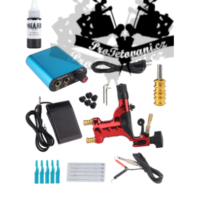 Tetovací sada s jedním rotačním strojkem FLY a tetovací barva Dynamic Black