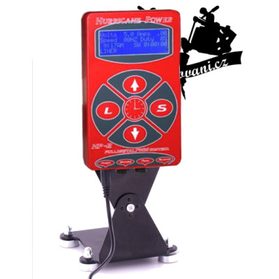 HURRICANE LCD RED tetovací zdroj s ovládacím panelem