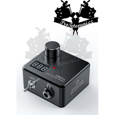 Tetovací zdroj ARENA Block Black s LCD displejem