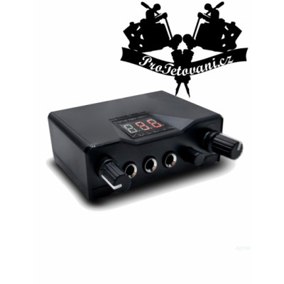 Duální LCD zdroj pro tetování BLACK MINI