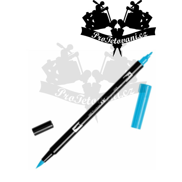 Tombow ABT Oboustranný štětcový fix na kůži i papír Reflex blue 493