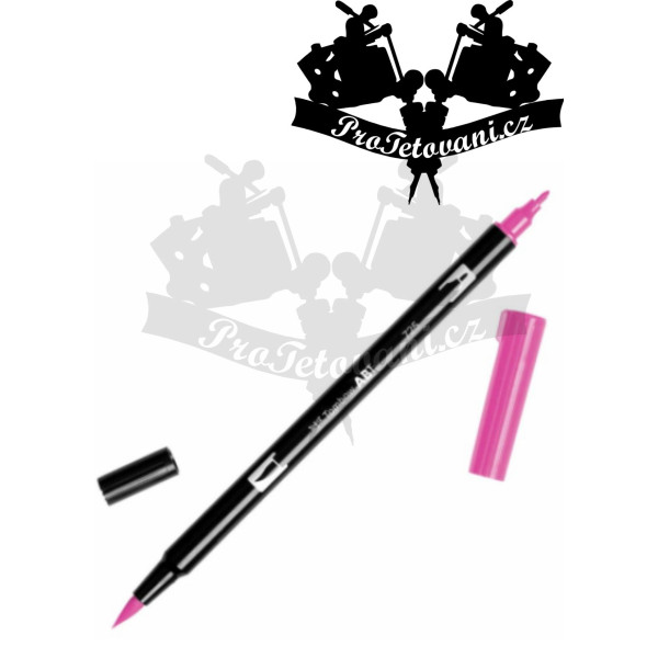 Tombow ABT Oboustranný štětcový fix na kůži i papír Rhodamine red 725