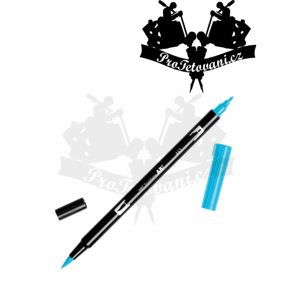 Tombow ABT Oboustranný štětcový fix na kůži i papír Turquoise 443