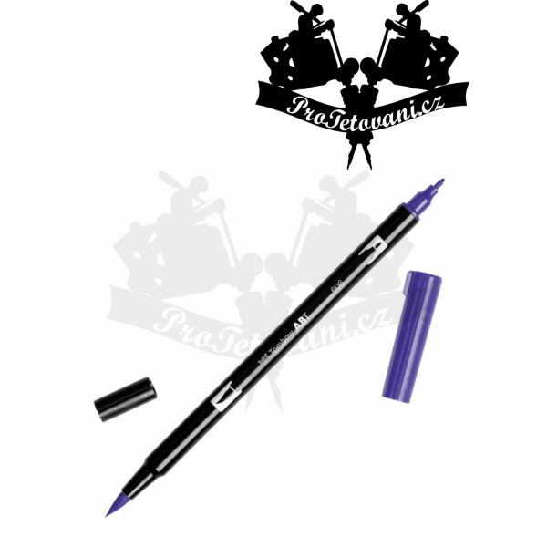 Tombow ABT Oboustranný štětcový fix na kůži i papír Violet 606