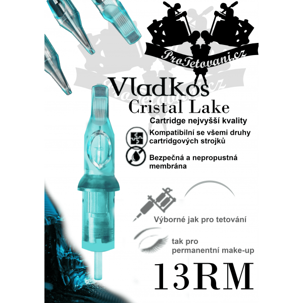Prémiová tetovací cartridge VLADKOS CRISTAL LAKE 13RM