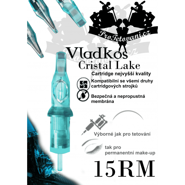 Prémiová tetovací cartridge VLADKOS CRISTAL LAKE 15RM