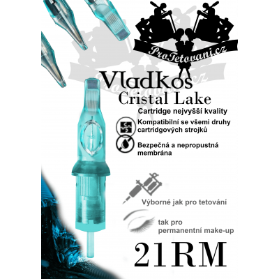 Prémiová tetovací cartridge VLADKOS CRISTAL LAKE 21RM