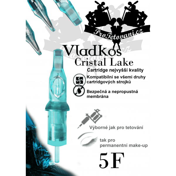 Prémiová tetovací cartridge VLADKOS CRISTAL LAKE 5 FLAT
