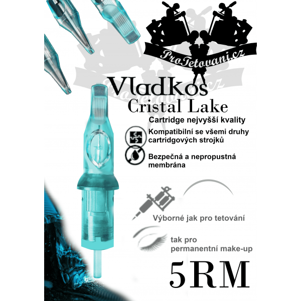 Prémiová tetovací cartridge VLADKOS CRISTAL LAKE 5RM