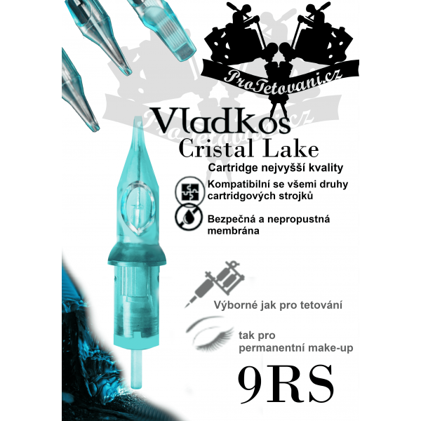 Prémiová tetovací cartridge VLADKOS CRISTAL LAKE 9RS