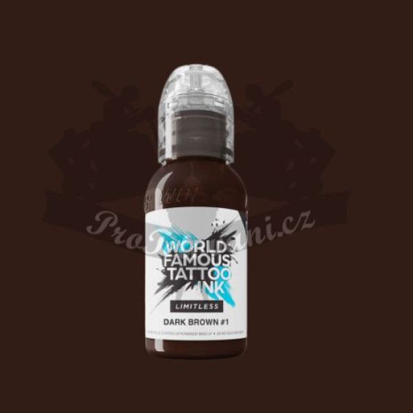 Tetovací barva World Famous Limitless DARK BROWN 1 30 ml REACH
