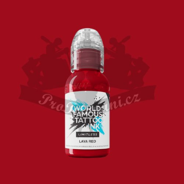 Tetovací barva World Famous Limitless LAVA RED 30 ml REACH