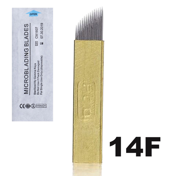 Jehla čepelka pro 3D permanentní make up F14 pin sterilní v kovu G